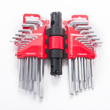 27pcs multi bike bicycle repair hand tool kit metric SAE torque drive handle allen hexagon hex key wrench set